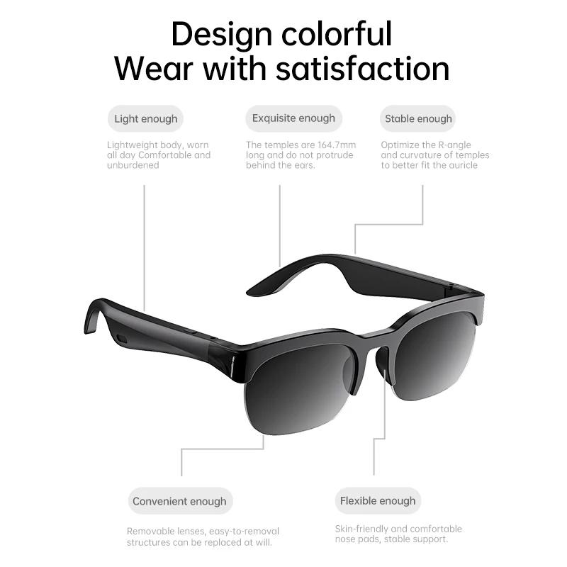 AI intelligent wireless Bluetooth 6.0 glasses listening to music making calls sports long battery life AI translation - Image 5