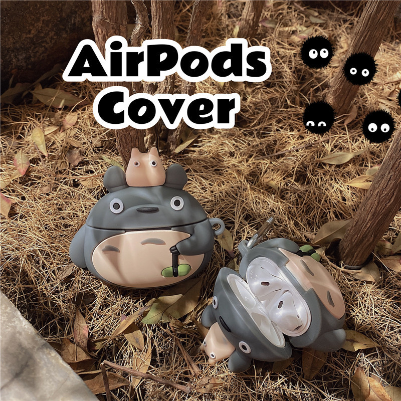 Cute Totoro AirPods Pro 3 Apple Bluetooth Earphone Case for 2/3/4 Generation Cartoon Silicone Protective Cover - Image 2
