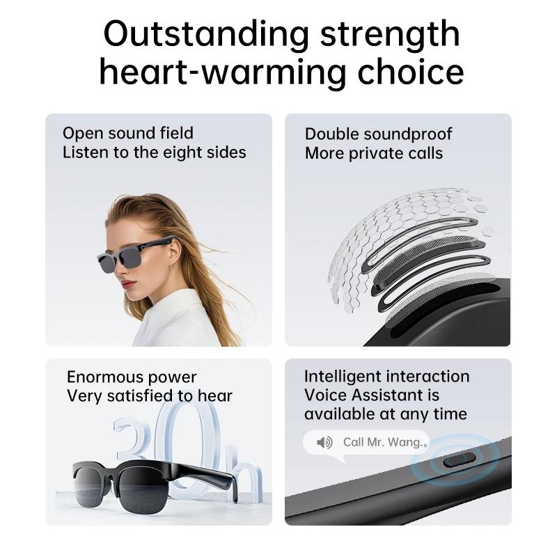 AI intelligent wireless Bluetooth 6.0 glasses listening to music making calls sports long battery life AI translation - Image 4