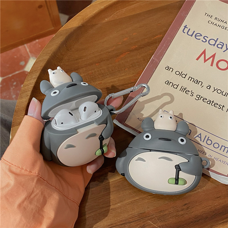 Cute Totoro AirPods Pro 3 Apple Bluetooth Earphone Case for 2/3/4 Generation Cartoon Silicone Protective Cover - Image 3
