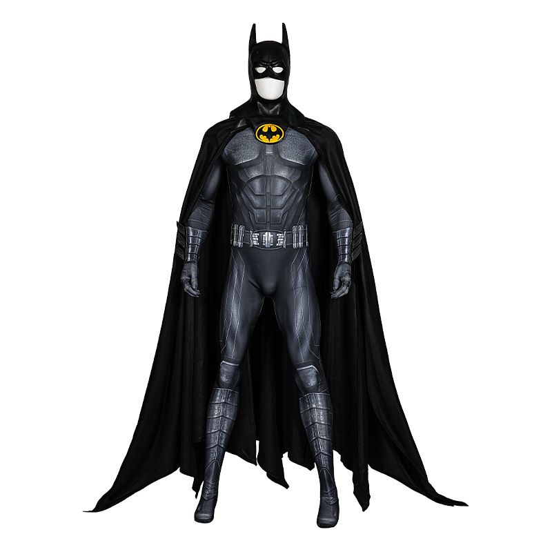 Hero Armor Outfit Michael Keaton Bruce Cosplay Costume Black Leather Jumpsuit Boots Cowl Full Set Halloween Suit Custom - Image 10